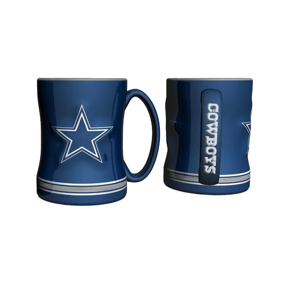 Dallas Cowboys 14 Ounce Sculpted Logo Relief Coffee Mug